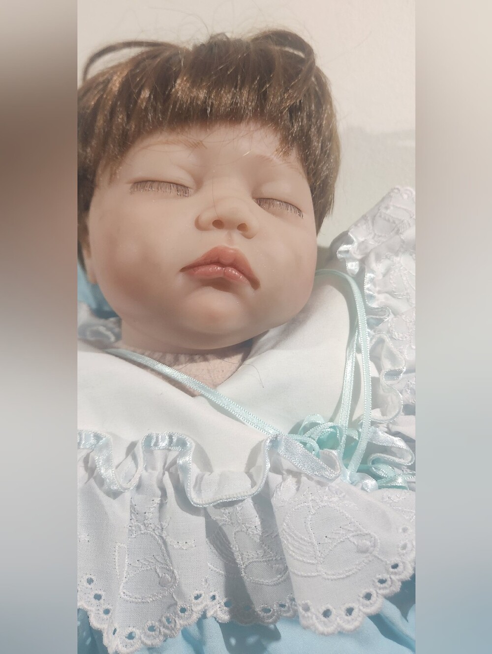Reborn Baby Doll Vinyl And Soft Body 21” Closed Eyes